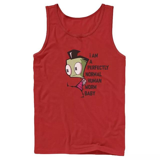 Mens Nickelodeon Invader Zim And Gir Watercolor Portrait Logo Graphic Tank Top Product Image