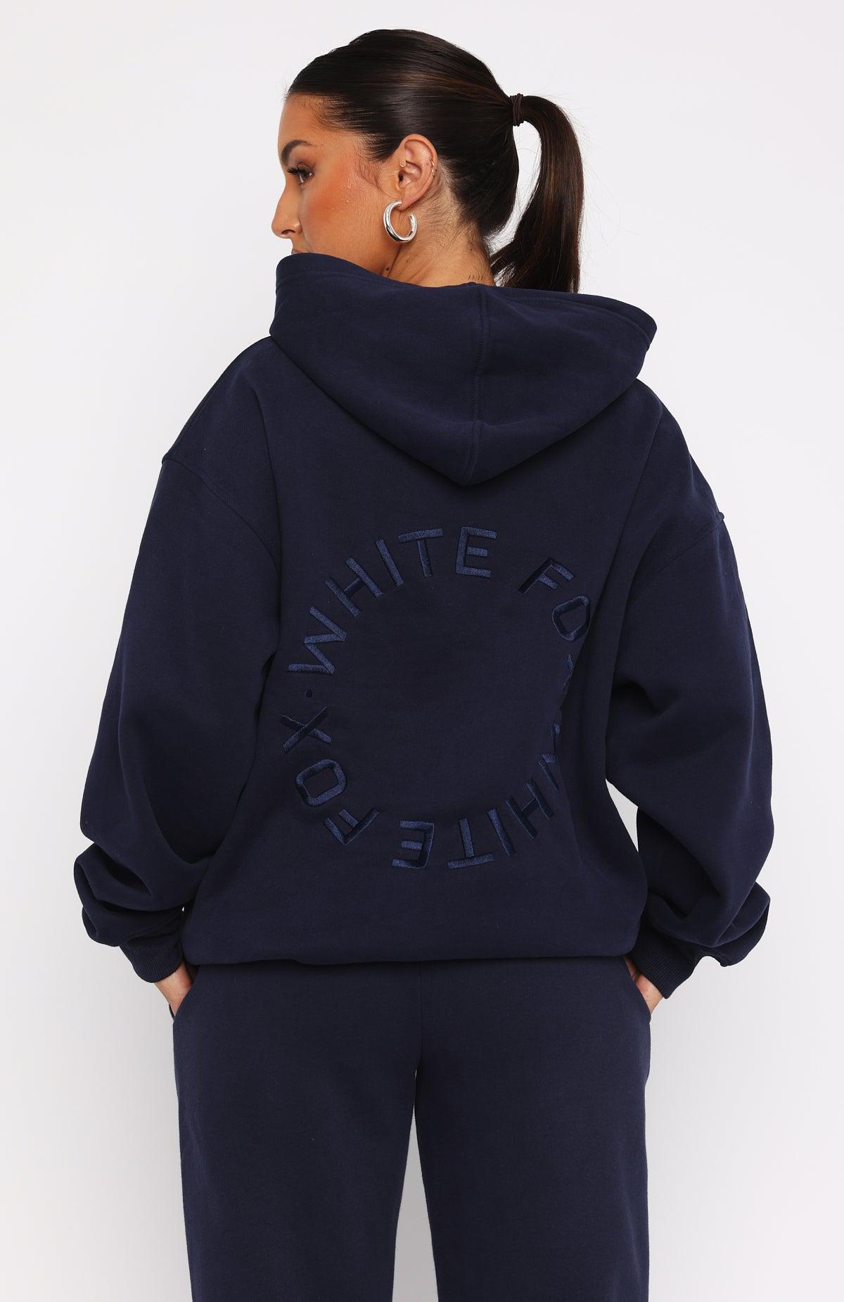 Stay Lifted Oversized Hoodie Navy Product Image