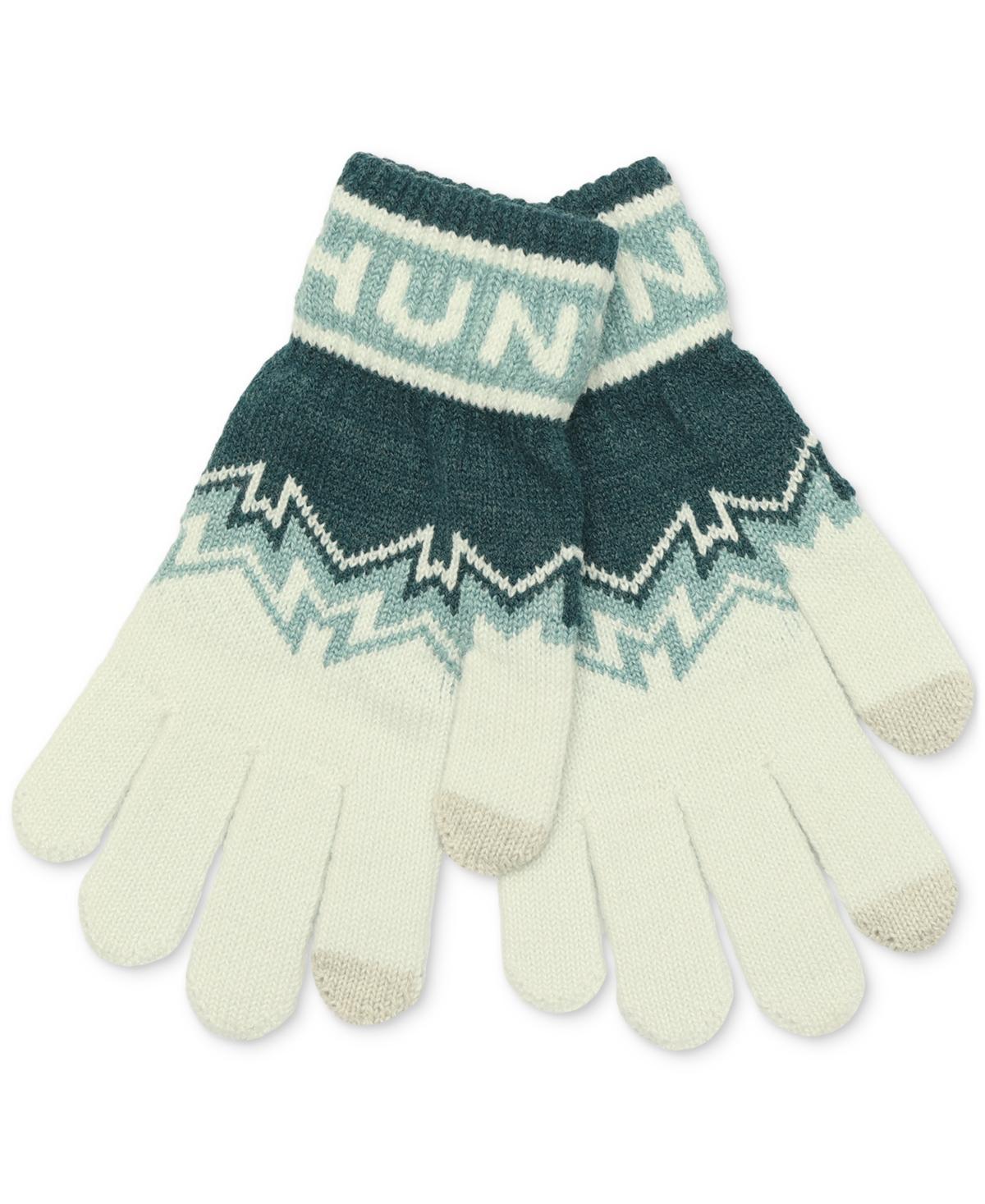 Hunter Womens Fair Isle Ribbed-Cuff Gloves Product Image