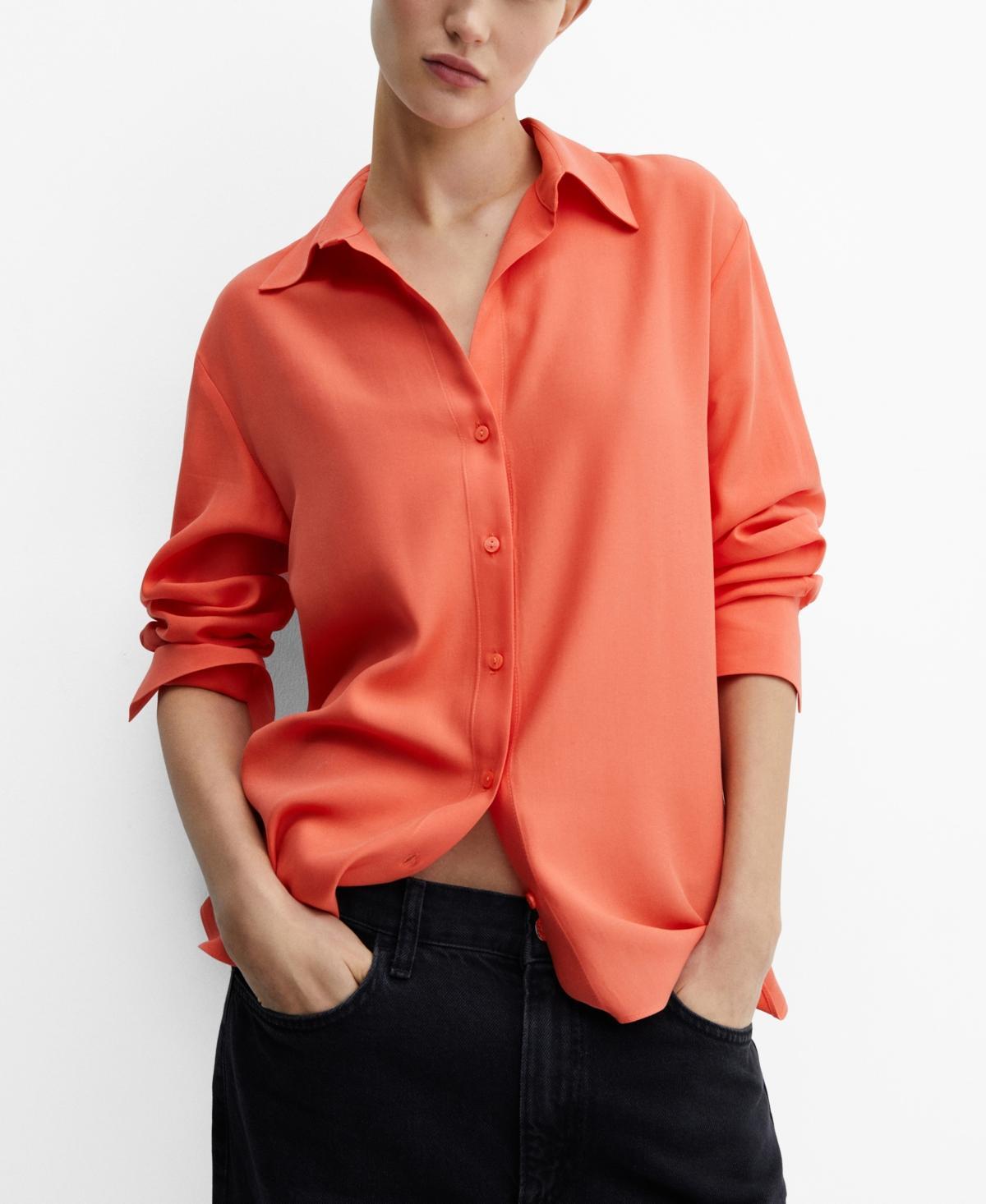 Mango Womens Lyocell Fluid Shirt Product Image