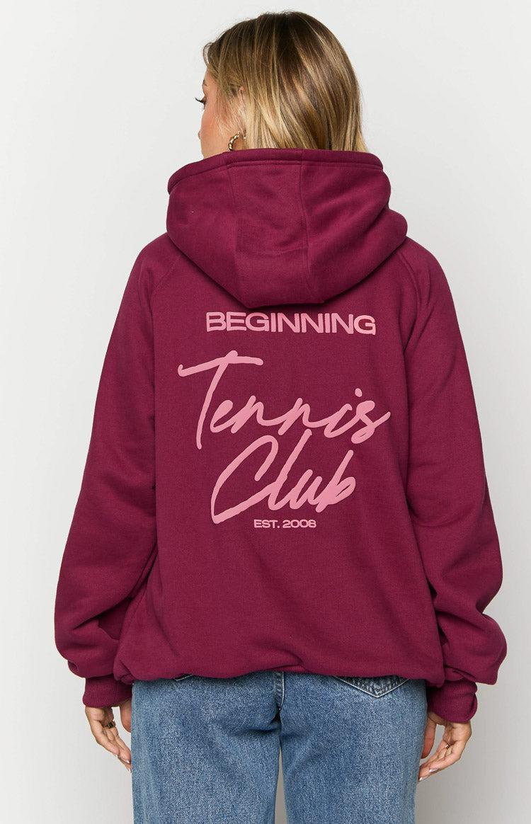 Beginning Red Tennis Club Bubble Hoodie Product Image