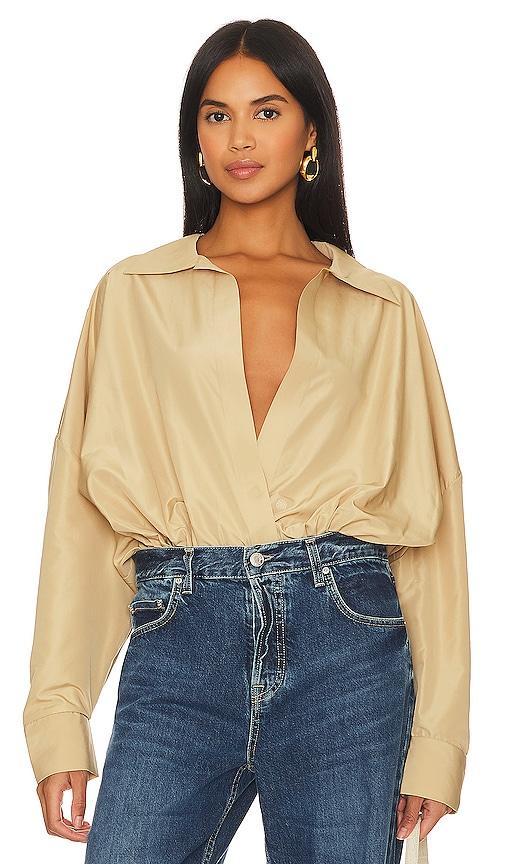 Oversized Boyfriend Shirt Bodysuit Product Image