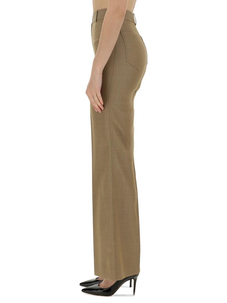 Alina Wool Wide-leg Pants In Beige Product Image