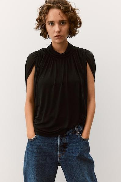 Sleeveless Mock Turtleneck Top Product Image