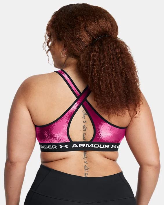 Women's Armour® Mid Crossback Printed Sports Bra Product Image