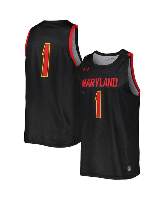 Mens Under Armour Black Maryland Terrapins Replica Basketball Jersey - Black Product Image