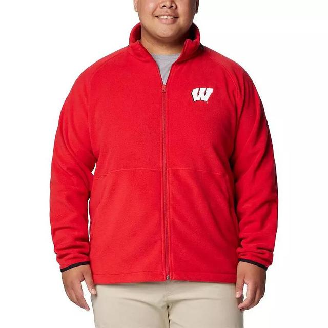 Mens Columbia Wisconsin Badgers Flanker IV Fleece Full-Zip Jacket Product Image