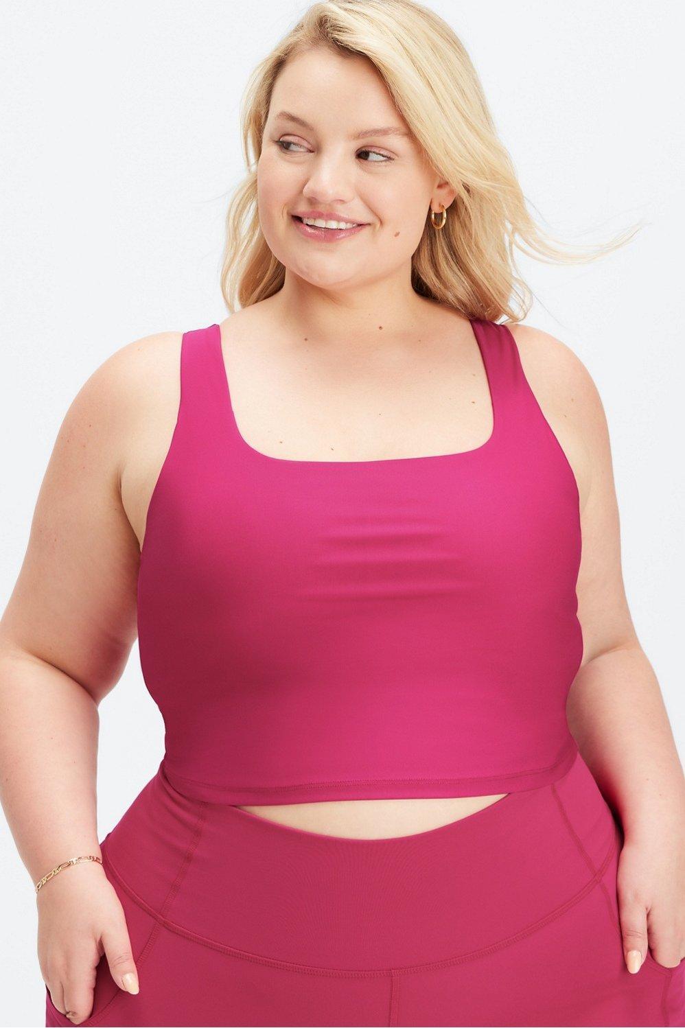 Fabletics Lydia Built-In Bra Tank Womens pink Size XXL Product Image