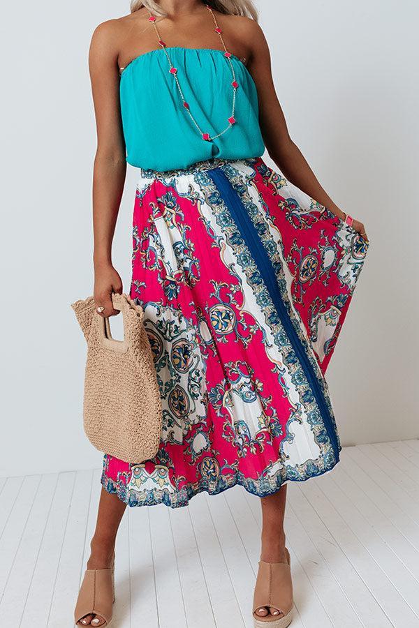 Take Me To Tortuga Pleated Skirt Product Image