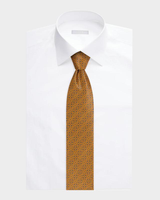 Mens Geometric Silk Tie Product Image