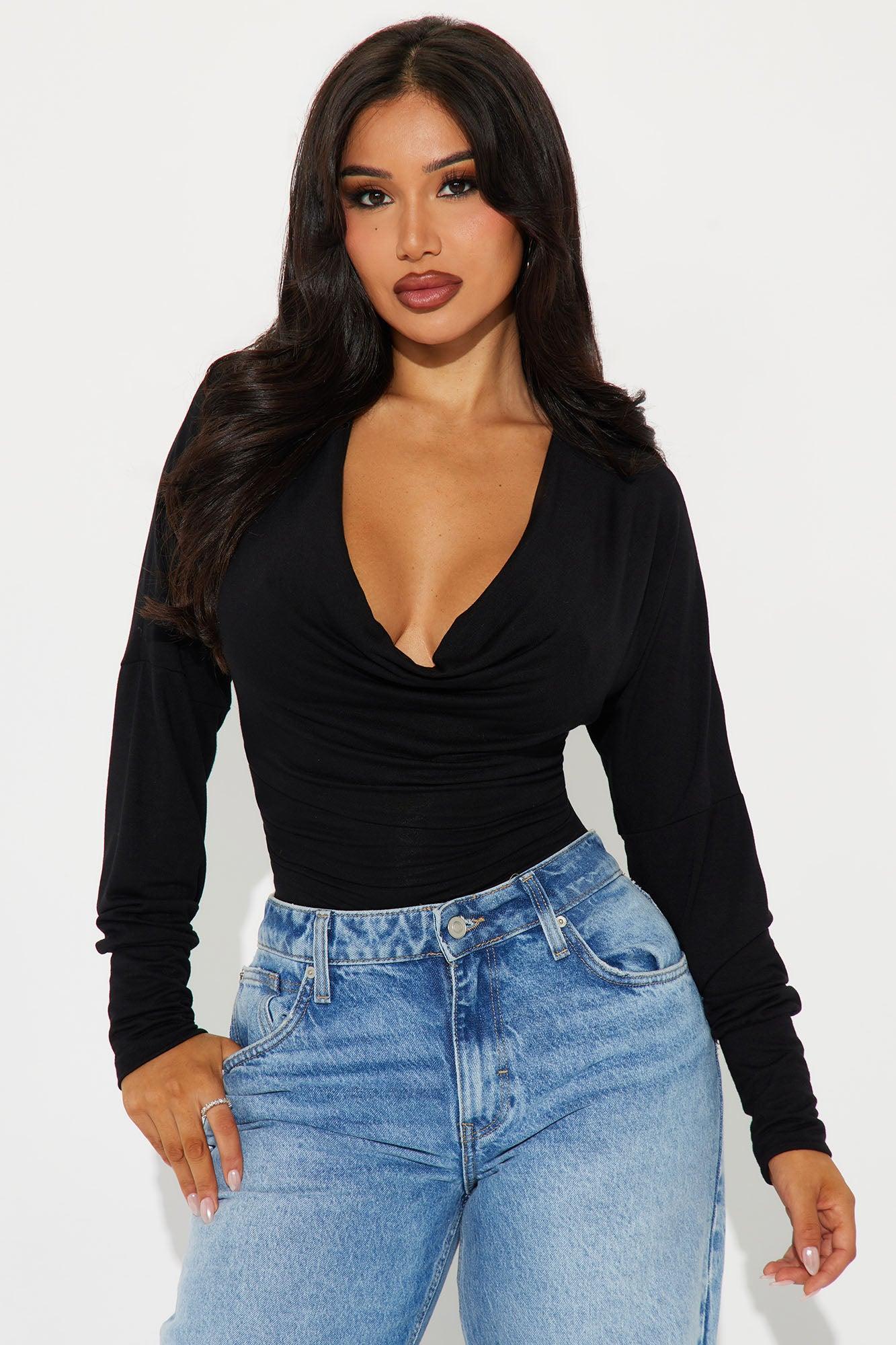 Raylene Cowl Neck Top - Black Product Image