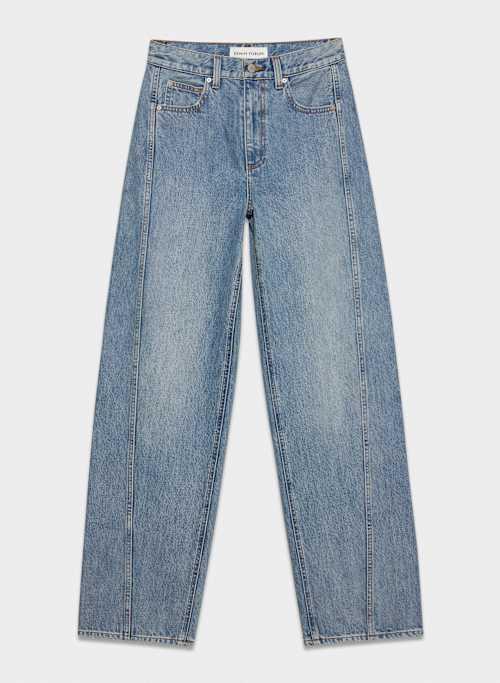 the ‘90s seamed hi-rise barrel jean Product Image