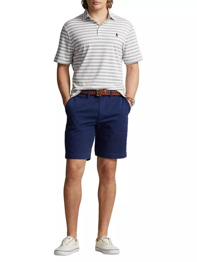 Striped Cotton Polo Shirt Product Image