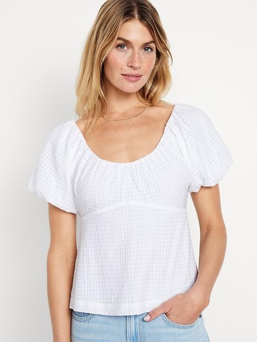 Waist-Defined V-Neck Top Product Image