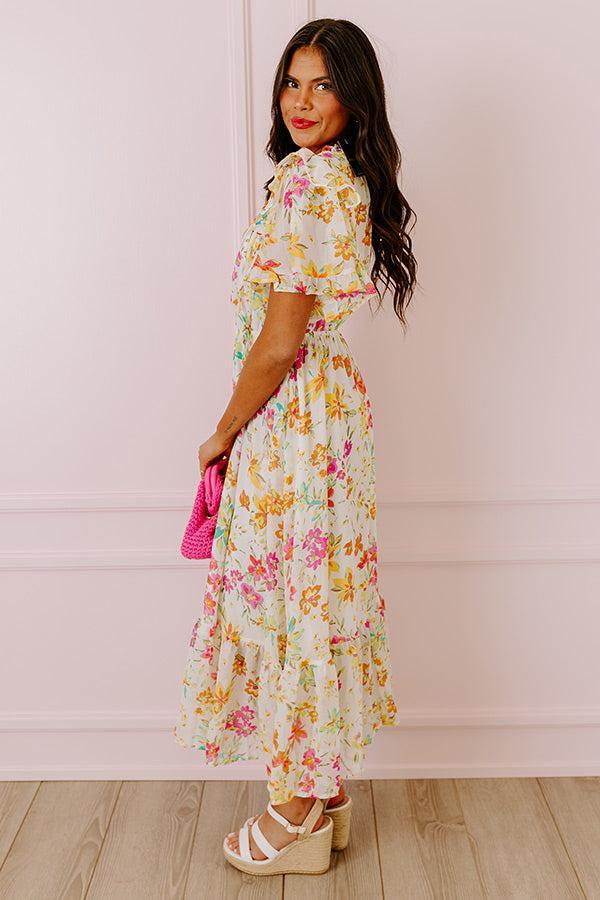 Floral Flair Midi In Ivory Product Image