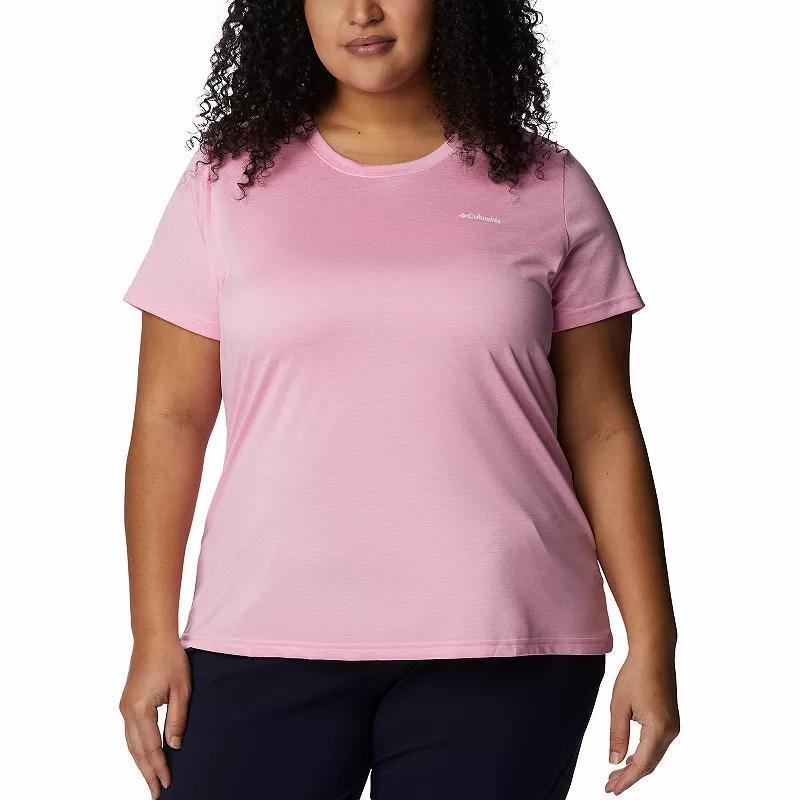 Plus Size Columbia Hike Crewneck Active Tee, Womens Juicy Grey Product Image