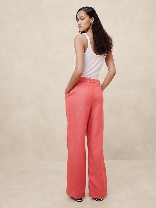 Lina Straight Linen Pant Product Image