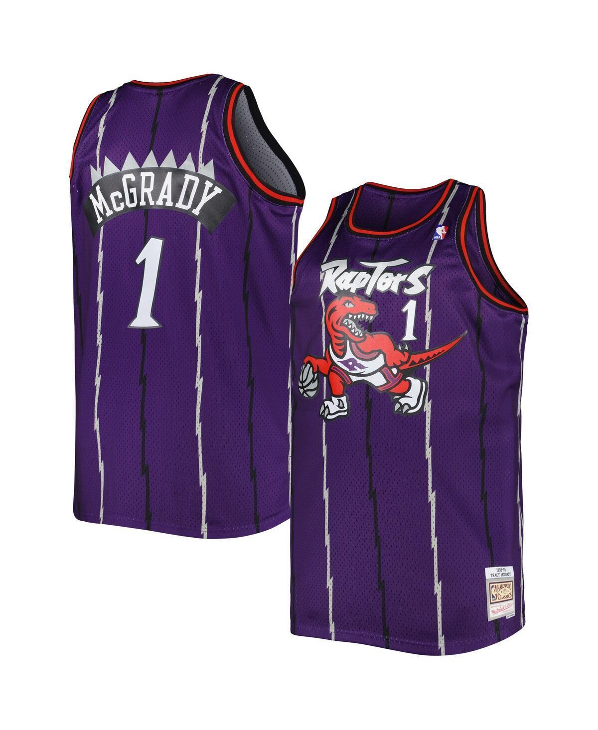 Mens Mitchell & Ness Tracy McGrady Purple Toronto Raptors Big & Tall Hardwood Classics 1998-99 Swingman Jersey Product Image