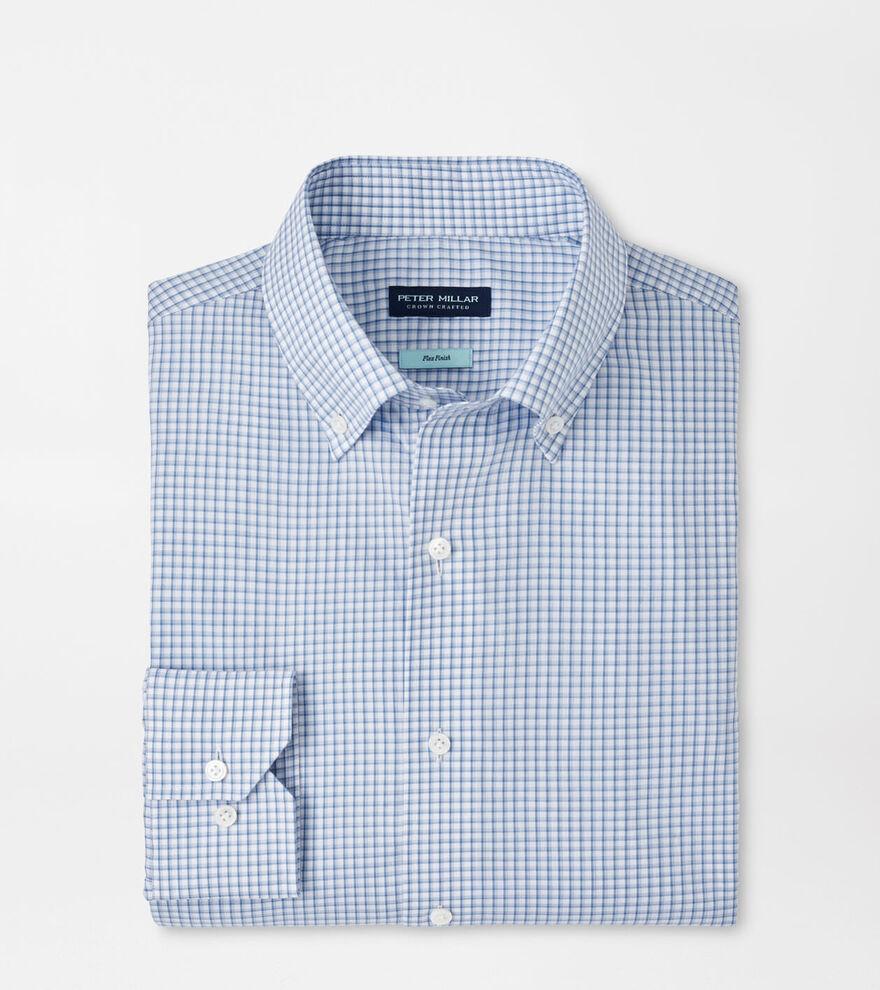 Peter Millar Mens Ludlow Cotton Sport Shirt | Color: Brook Blue | Size: S Product Image