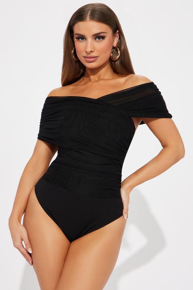 Be My Lover Mesh Bodysuit - Black Product Image