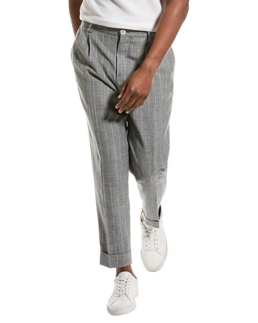 Easy Fit Linen & Wool-blend Pant In Multi Product Image