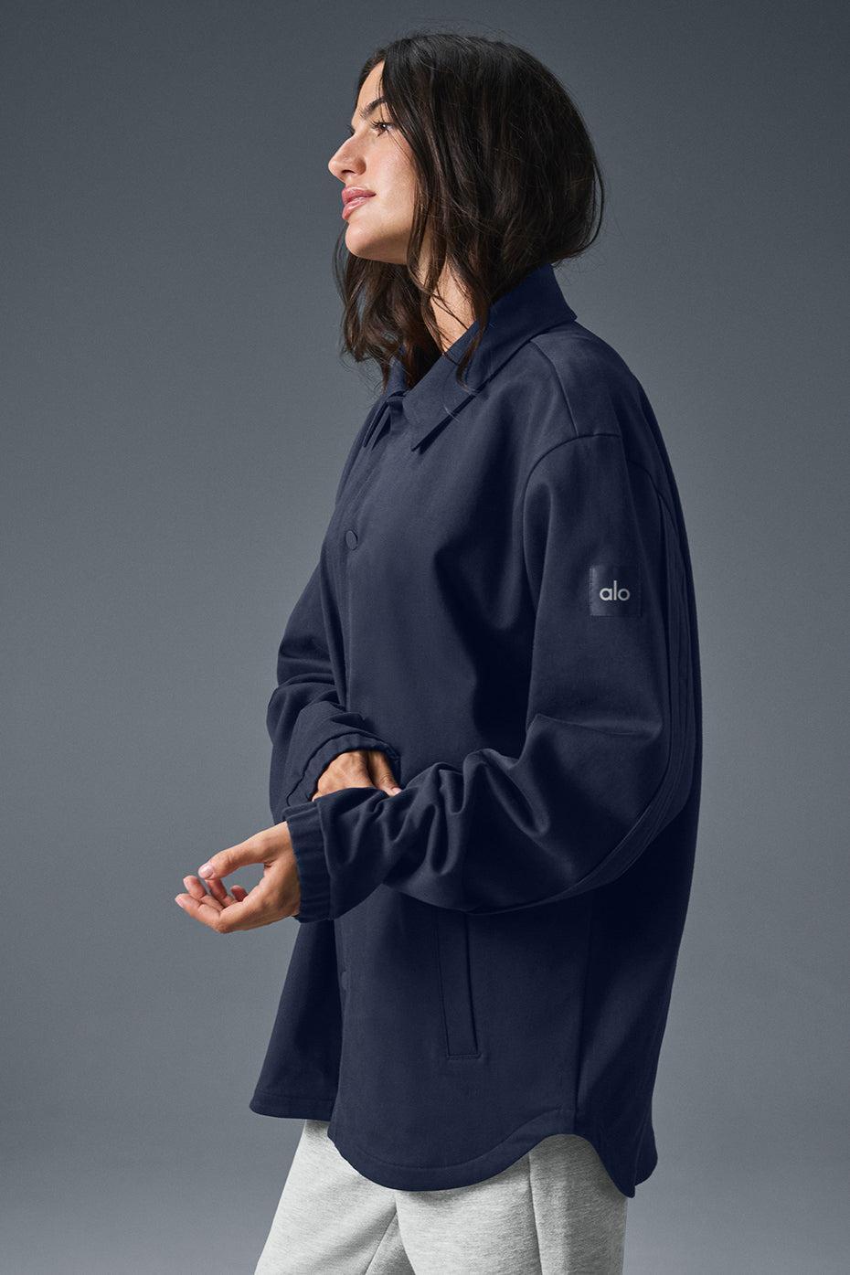 Edition Sueded Jacket - Navy Female Product Image