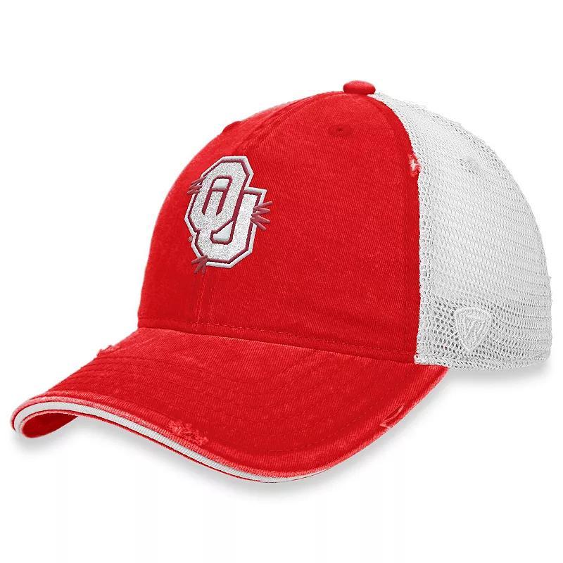 Womens Top of the World Crimson Oklahoma Sooners Radiant Trucker Snapback Hat - Crimson Product Image