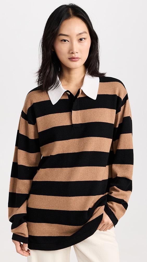 Guest in Residence Striped Rugby Cashmere Sweater | Shopbop Product Image