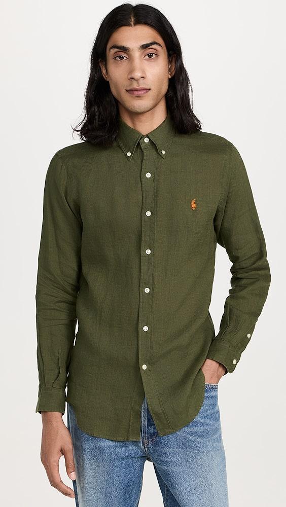 Polo Ralph Lauren Piece Dye Linen Shirt | Shopbop Product Image