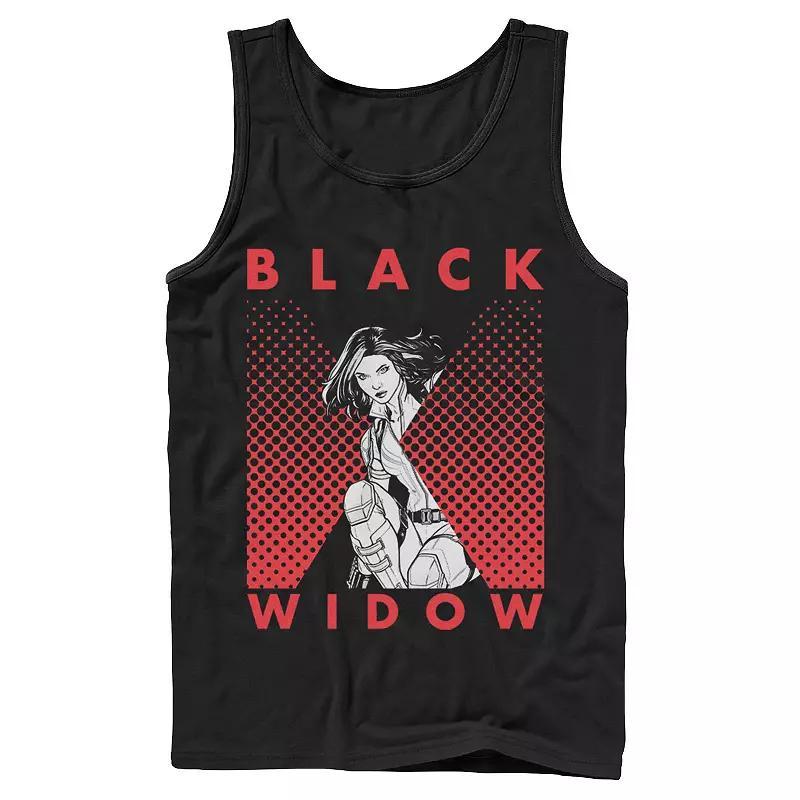 Mens Marvel Widow Halftone Tank Top Product Image