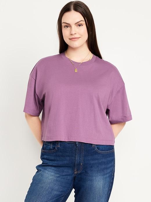 Vintage Oversized Crop T-Shirt Product Image