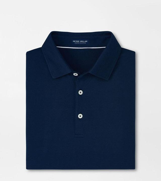 Peter Millar Mens Excursionist Flex Short Sleeve Polo | Color: Atlantic Blue | Size: XXL Product Image