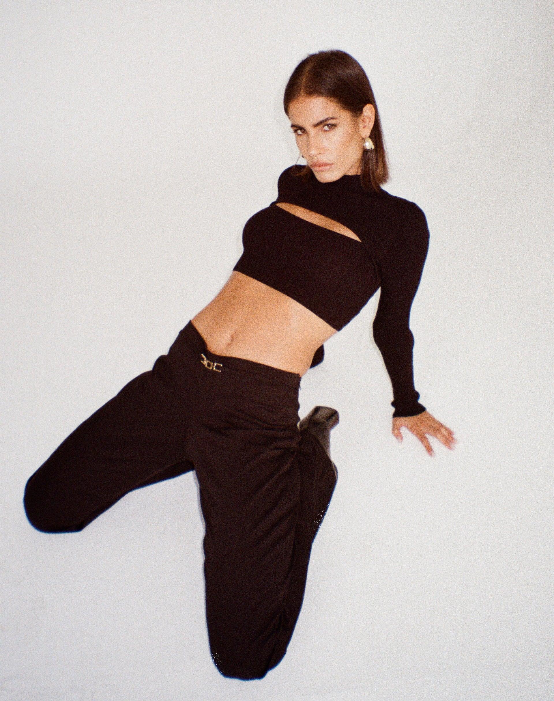 Tronis Crop Top in Rib Black product image