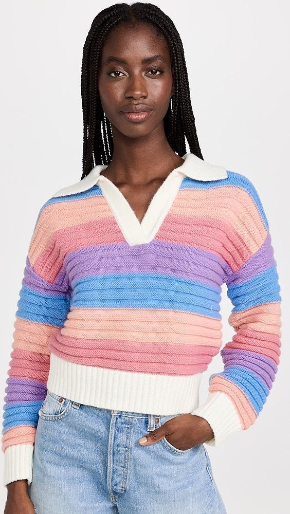 English Factory Rainbow Striped Knit Top | Shopbop Product Image