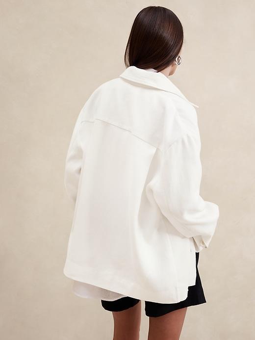 Oversized Linen Shirt Jacket Product Image