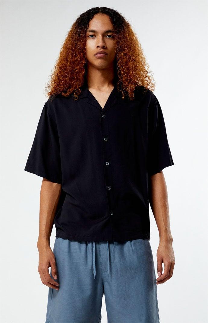 Men's Recycled Solid Oversized Camp Shirt - Product Image