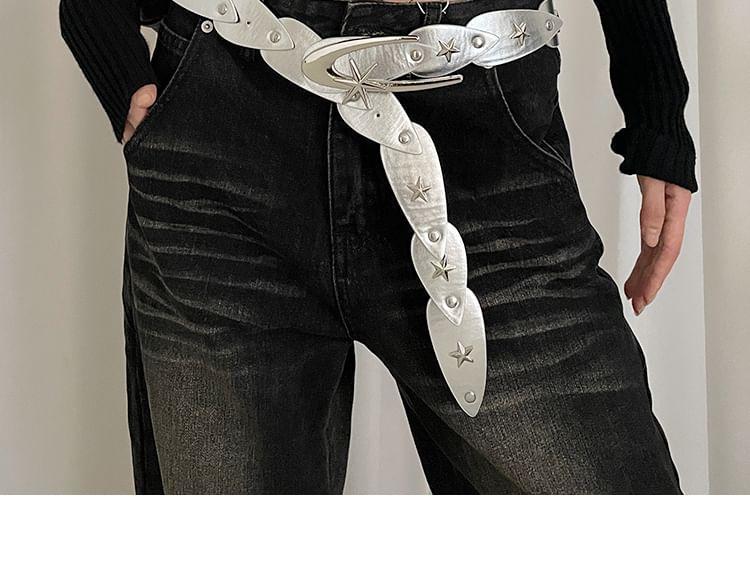 Star Faux Leather Belt Product Image