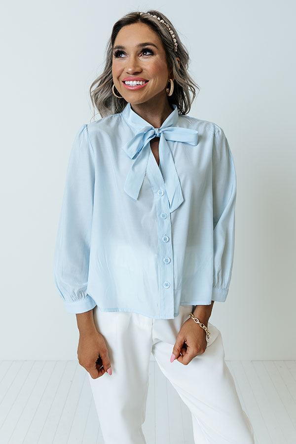 Spring Fling Shift Top In Sky Blue Product Image