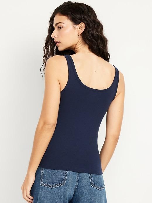 First-Layer Ribbed Scoop-Neck Tank Top Product Image