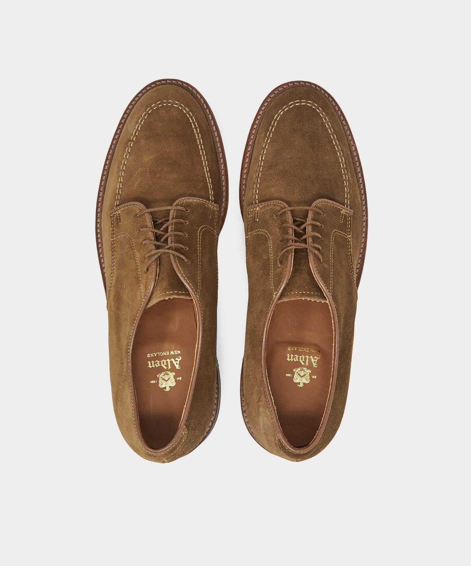 Alden Mocc Toe Derby Blucher in Snuff Suede Product Image