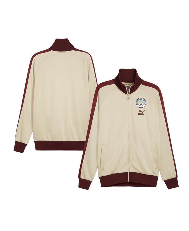 Puma Mens Tan Manchester City ftblHeritage T7 Raglan Full-Zip Track Jacket Product Image