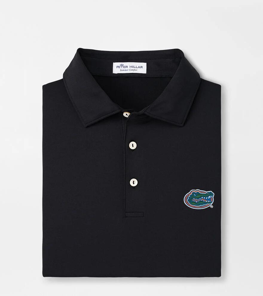 Peter Millar Mens Florida Solid Performance Polo | Color: Black | Size: S | UF Product Image