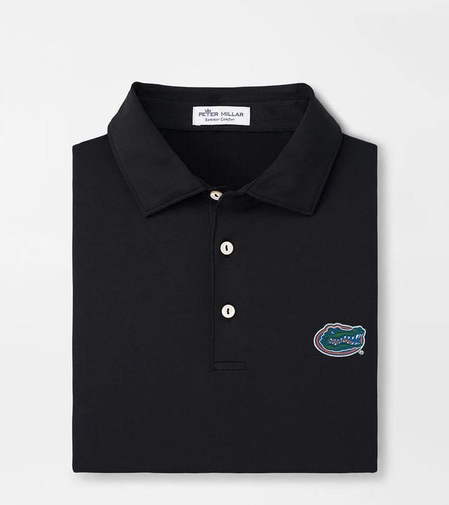 Peter Millar Mens Florida Solid Performance Polo | Color: Black | Size: S | UF Product Image