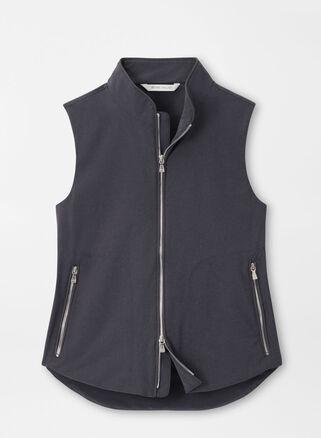 Peter Millar Womens Surge Full Zip Vest | Color: Graphite | Size: XS Product Image