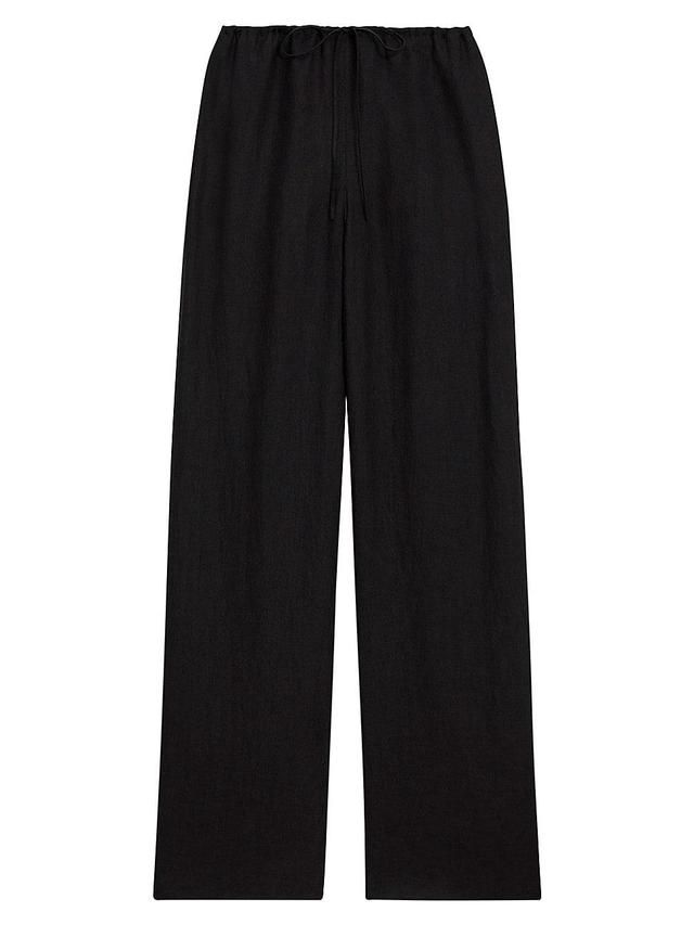 Womens Drawstring Wide-Leg Pants Product Image