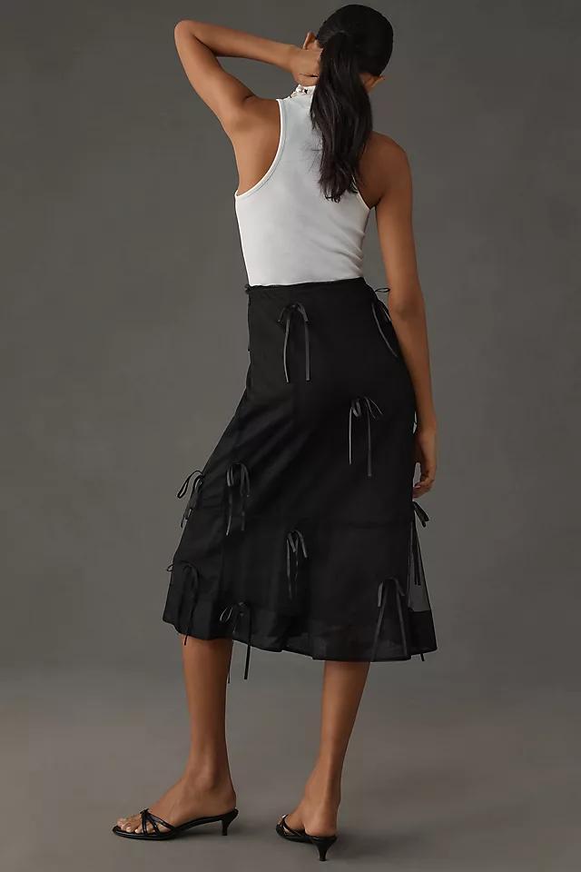 Maeve Ribbon Pencil Midi Skirt Product Image