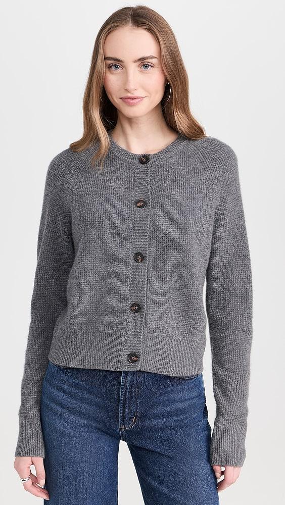 White + Warren Cashmere Waffle Cardigan | Shopbop Product Image