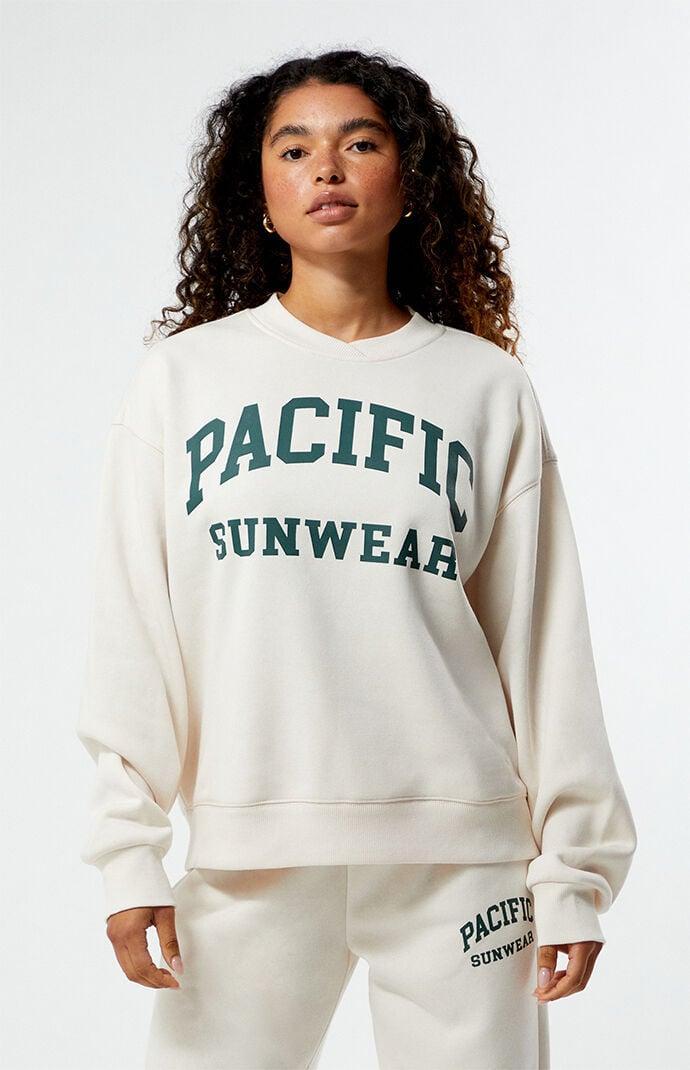 Women's Pacific Sunwear Varsity Crew Neck Sweatshirt Product Image