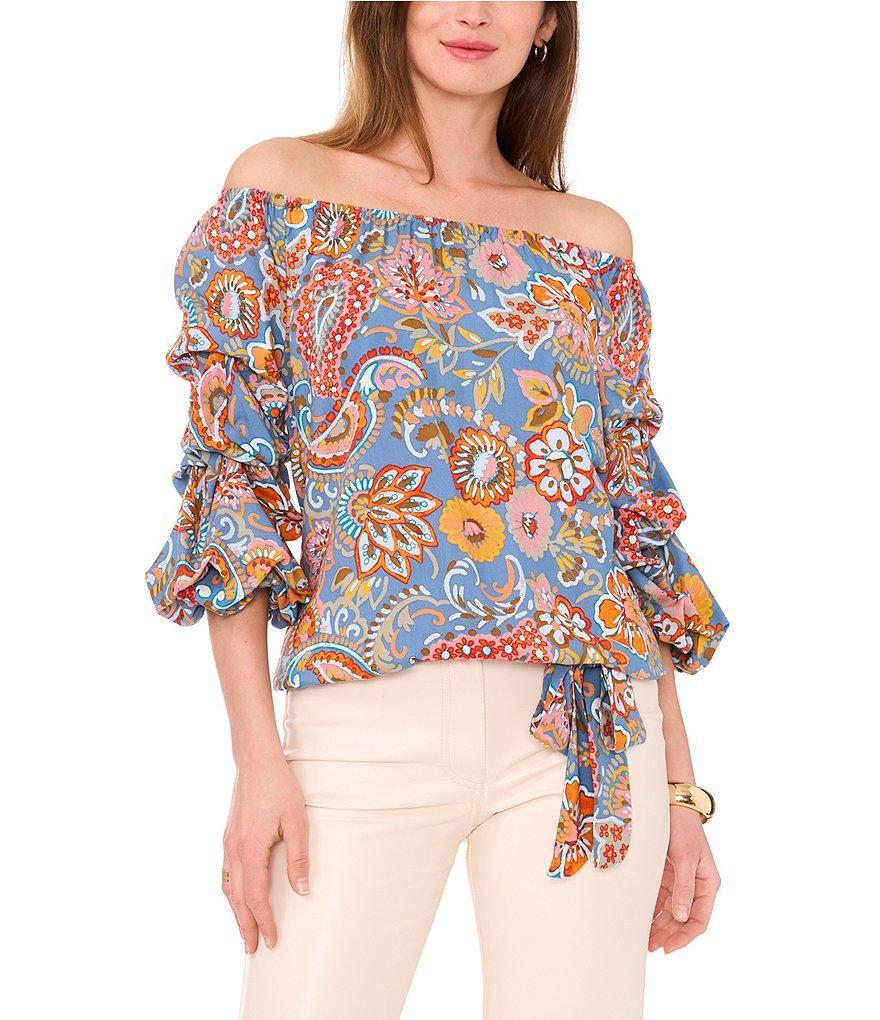 Vince Camuto Off The Shoulder Long Sleeve Blouse Product Image