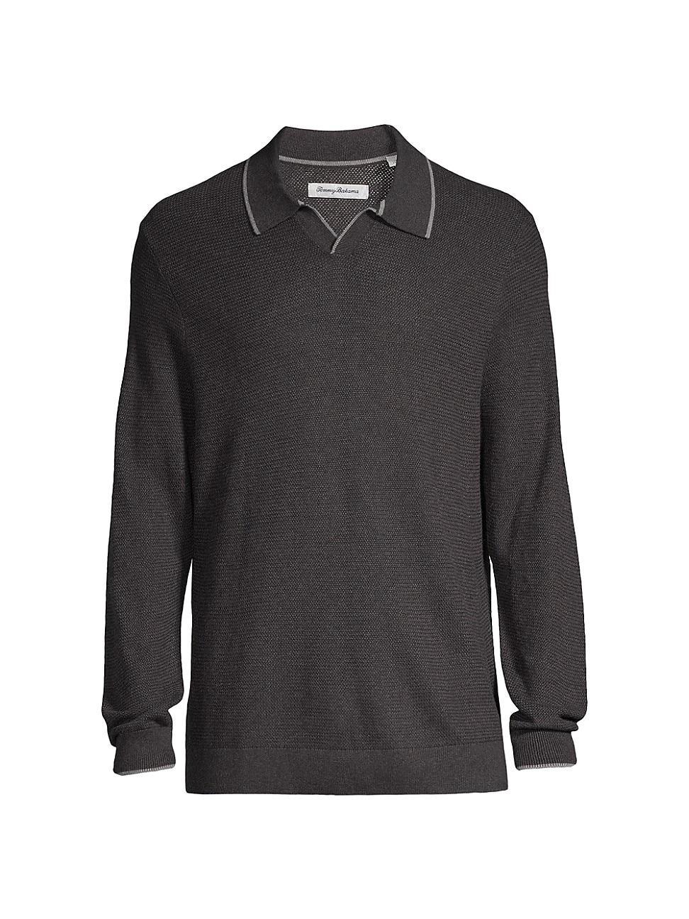 Tommy Bahama Long Point Tipped Long Sleeve Polo Sweater product image